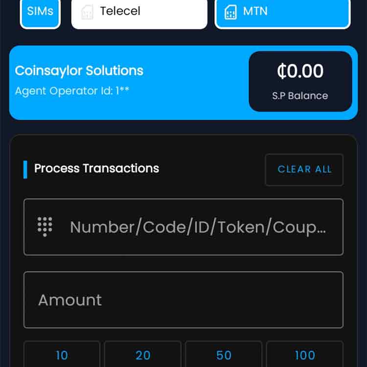 SaylorPay Agent Dashboard Interface