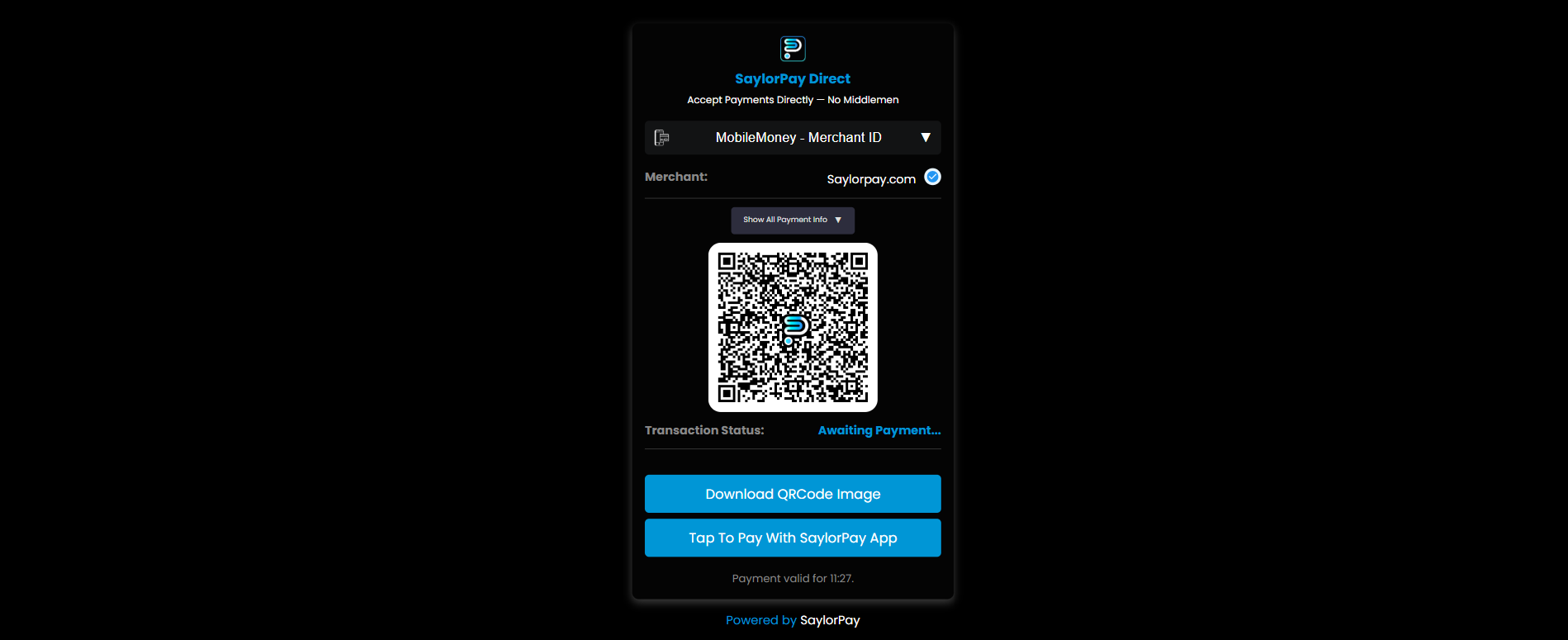 SaylorPay Direct Pay Number Interface